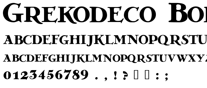 GrekoDeco Bold font